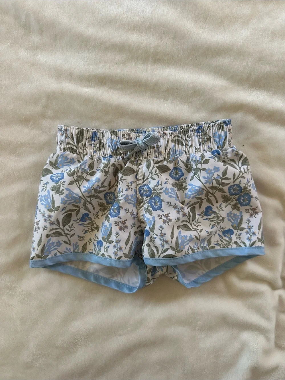 Starting Out Boys 18M Blue Floral Swim Trunks Botanical Print Lined